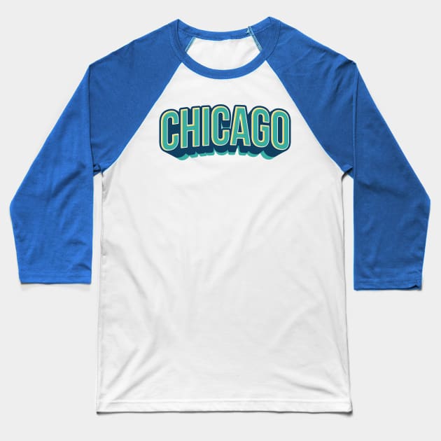 Chicago Typography Baseball Typography Baseball T-Shirt by syahrilution